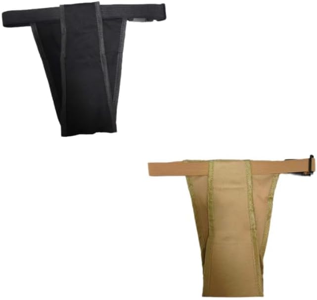 2PCS Dog Pants with 6 Replace Diaper Breathable Washable Sanitary Pads Female Dog Diapers (Black+Beige 2XL)