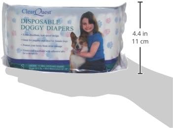ClearQuest Disposable Doggy Diapers, Super Absorbent Leak-Proof Pet Diapers