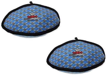 TUFFY - World's Tuffest Soft Dog Toy - MEGA -Multiple Layers. Made Durable, Strong & Tough. Interactive Play (Tug, Toss & Fetch). Machine Washable & Floats (Odd Ball Chain Link, Large 2 Pack)
