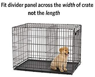 MidWest Homes for Pets Dog Crate Divider Panel for 24-inch Pet Cages, Adjusts Living Space, Fits MidWest Crate Models 1624, 1624DD, 724UP, Black E-Coated, 02DP