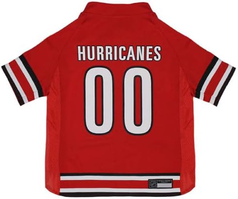 Pets First NHL Carolina Hurricanes Jersey for Dogs & Cats, X-Small. - Let Your Pet Be A Real NHL Fan!