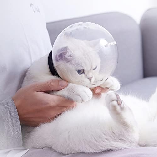 Cat Muzzle and Boots, Adjustable Headgear for Grooming, Breathable Hood Face Mask for Bathing Head Bubble Cover, Anti Bite Cat Holder Helmet
