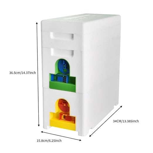 1set 4-Way Queen Bee Mating Nuc Box – 120kg/m³ High-Density EPS Insulated | Multi-Queen Rearing Complete Small Hive Kit for Beginner & Hobbyist Beekeepers