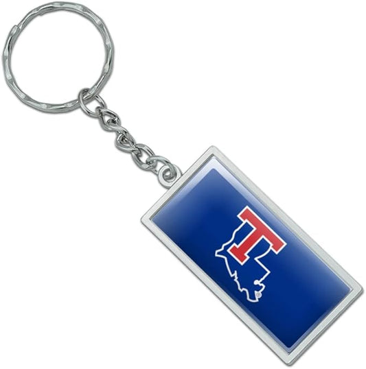 GRAPHICS & MORE Rectangle Louisiana Tech University Bulldogs Logo Keychain in Chrome Plated Metal