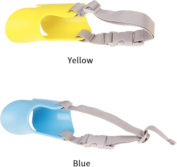 Dog Muzzle,Anti Bite Duck-Mouth Shape Dog MouthCovers,Soft Duck Silicone Mouth Cover w/Adjustable Strap,Dogs Muzzle Mask for Dogs Weighing 2.5-4.5kg Chihuahuas Teddy Bears(Blue,L:13cm/5.12inch)