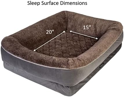 Beautyrest Ultra Plush Cuddler Dog Bed (Medium, Brown)