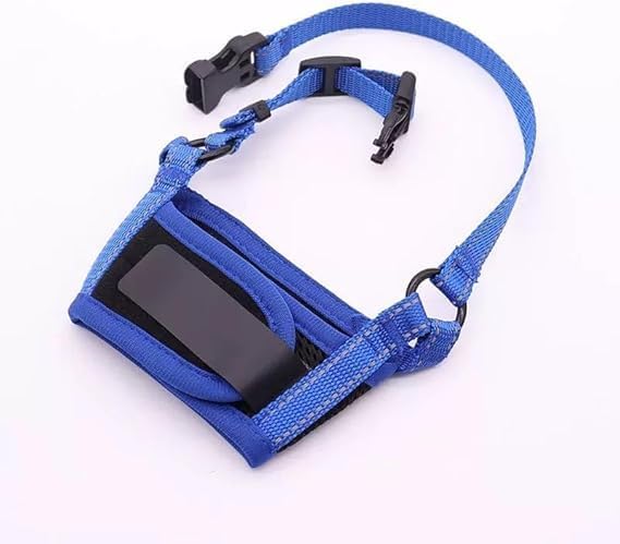 Dog Muzzle for Large Dogs, Stop Biting,Barking,Chewing, Soft Muzzle with Reflective & Adjustable Strap,Breathable Dog Mouth Guard for Biting Chewing Grooming (Sky Blue, L)