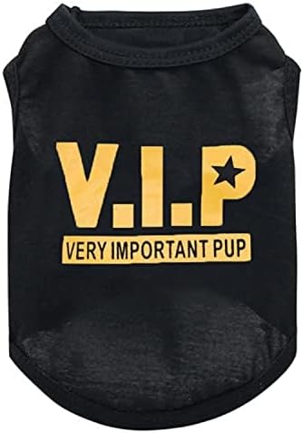 Boss K9 Security Print Vest for Chihuahua, Yorkies - Black Small Dog Boy Summer Casual Fashion Outfits