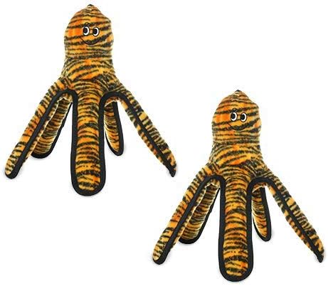 TUFFY - World's Tuffest Soft Dog Toy - MEGA -Multiple Layers. Made Durable, Strong & Tough. Interactive Play (Tug, Toss & Fetch). Machine Washable & Floats (Octopus, Large 2 Pack)