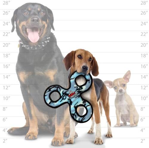 TUFFY - World's Tuffest Soft Dog Toy - Junior 3 Way Tug - Squeakers - Multiple Layers. Made Durable, Strong & Tough. Interactive Play (Tug,Toss & Fetch). Machine Washable & Floats (Combo Pack #2)
