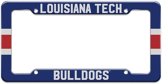 GRAPHICS & MORE Louisiana Tech Bulldogs Stripes License Plate Tag Frame