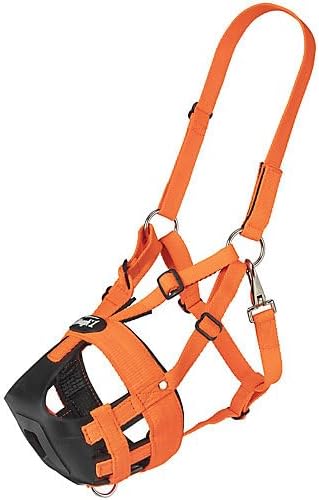 Tough 1 Easy Breathe V Grazing Muzzle Mini Orange