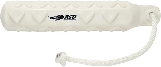 Avery ASD 2" HexaBumper Hunting Sporting Gun Dog Game Retriever Dummy | Water & Upland Mark Training Retrieval Tool | Hexagonal, Floating Design, Easy-Grip Texture, Throw Rope, White (02701)