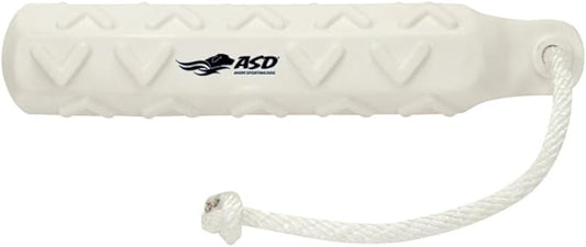 Avery ASD 3" HexaBumper Hunting Sporting Gun Dog Game Retriever Dummy | Water & Upland Mark Training Retrieval Tool | Hexagonal, Floating Design, Easy-Grip Texture, Throw Rope, White (02731)