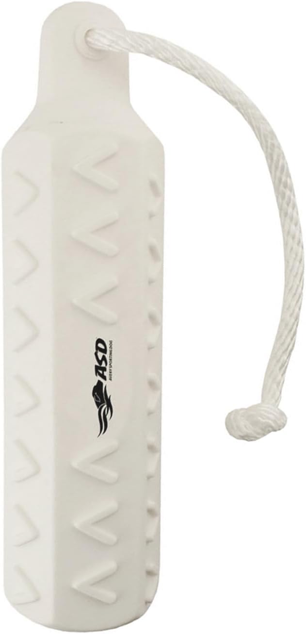 Avery ASD 3" HexaBumper Hunting Sporting Gun Dog Game Retriever Dummy | Water & Upland Mark Training Retrieval Tool | Hexagonal, Floating Design, Easy-Grip Texture, Throw Rope, White (02731)