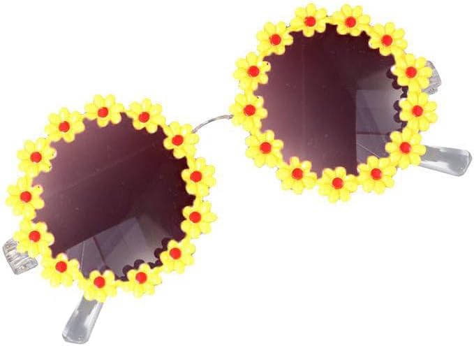 2Pcs/Set Pet Dog Bow Headband Sunflower Sunglasses Cute Summer Beach Pet Accessories Dog Cat Party Costume Photography Props