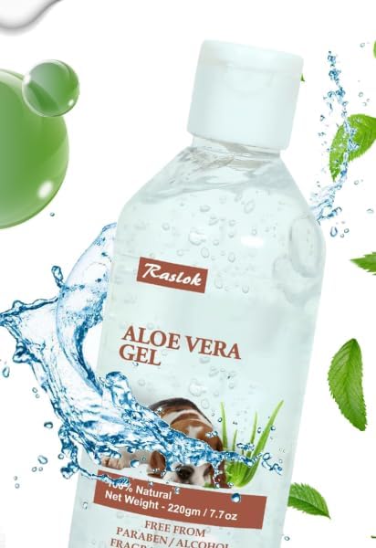 Aloe Vera Gel for Dog (Canine) 99% Natural, Hydrating Skin & Coat Care – Free from Paraben, Alcohol, Fragrance & Color – 220gm (7.7oz)