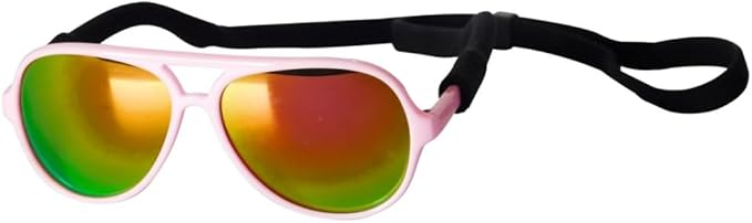 G048 Dog Pet Cat Costume Retro Aviator Sunglasses Adjustable for Small-Medium Dogs Approximately 12-30 lbs Party Prop Cosplay Photoshoot (Aviator Pink-Pink Mirror)