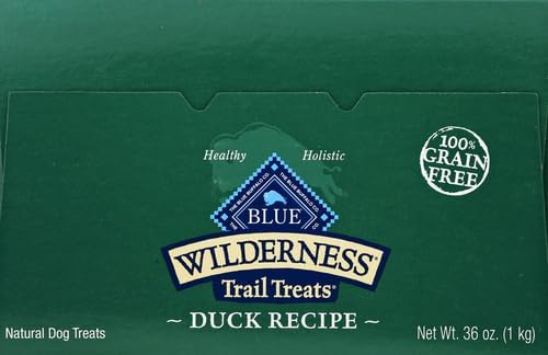 Blue Buffalo Wilderness Trail Treats High Protein Grain Free Dog Biscuits Crunchy Dog Treats, Duck Recipe, 36-oz Box (Pack of 3)