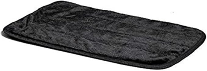 MidWest Homes for Pets Intermediate QuietTime Deluxe Black Faux Fur Pet Mat, Non-Skid Bottom, Supportive Padding for Dogs, Made for 36-Inch Crates & Kennels