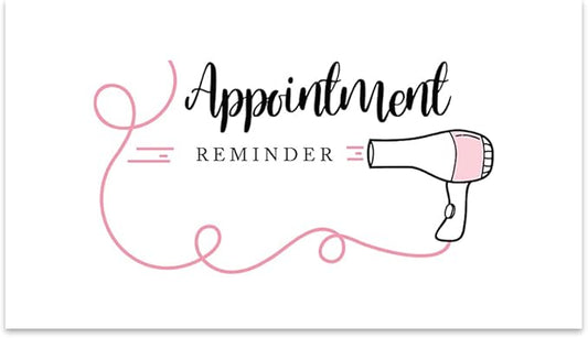 Andaz Press Hair Salon Appointment Business Cards for Hair Salon, Client Reminder, Beauty Parlor, Beauty Salon, Hairstyling, Hairdressing, Haircut, Cosmetologists Bulk 100 Cards, 2 x 3.5-Inch