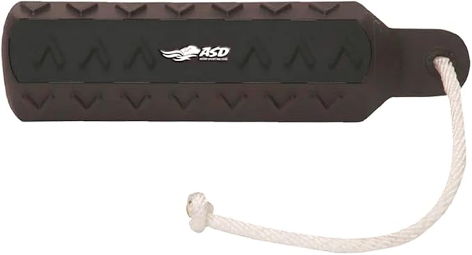 Avery ASD 3" HexaBumper Hunting Sporting Gun Dog Game Retriever Dummy | Water & Upland Mark Training Retrieval Tool | Hexagonal, Floating Design, Easy-Grip Texture, Throw Rope, Black (02732)