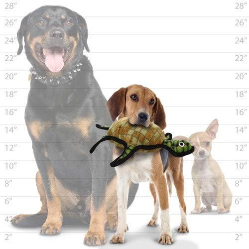 TUFFY - World's Tuffest Soft Dog Toy - Ocean- Squeakers - Multiple Layers. Made Durable, Strong & Tough. Interactive Play (Tug, Toss & Fetch). Machine Washable & Floats. (Turtle, Large 2 Pack)