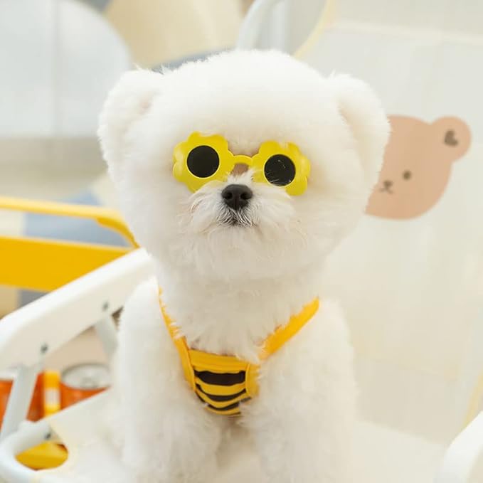 Funny Dog Swimwear Bikini Summer Dog Clothes Beach Swimsuit Puppy Bathing Suit Puppy Vest Cooling Pet Shirt for Small Dogs, Cat Apparel (Large, Yellow Bee)