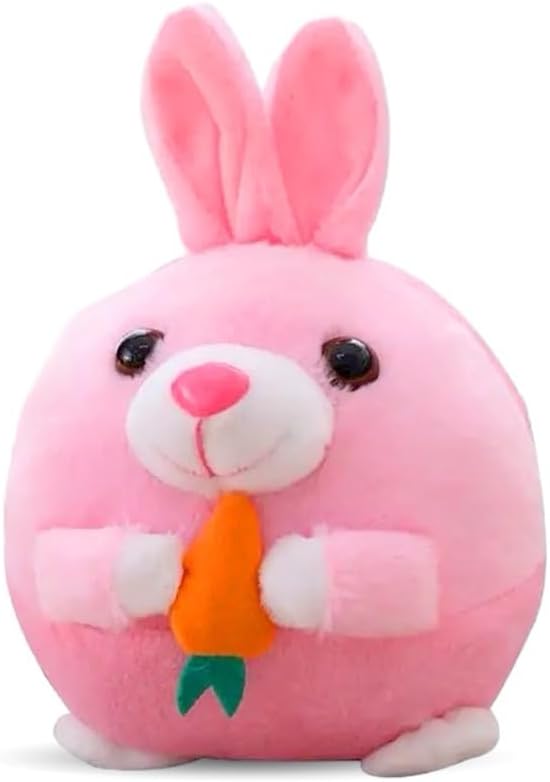 Interactive Dog Toys, 2025 New Active Moving Pet Plush Toy, Rechargeable Squeaky Dog Ball Toy with Talking Sound, Washable Cartoon Pig Plush Toy for Dogs Puppies (Rabbit)