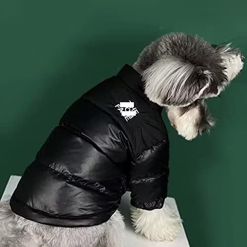 Dog Winter Coat Duck Down Jacket for Small Medium Dogs-Thicken Dog Coat Windbreaker Puppy Winter Clothes for Cold Weather Snowday (Black, XX-Large)