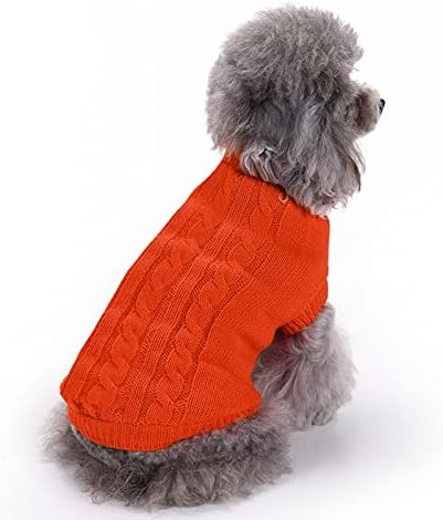 Warm Classic Turtleneck Pet Sweater for Small Dogs, Medium & Large Dogs - Cute Winter Dog & Cat Clothes Coat - Christmas Sweaters for Girls & Boys