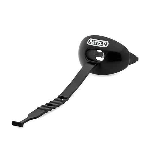Battle Oxygen Lip Protector Mouth Guard with Connected Strap, Football and Sports Gear, Maximum Oxygen Supply, Mouthpiece Fits With or Without Braces - One Size, Black