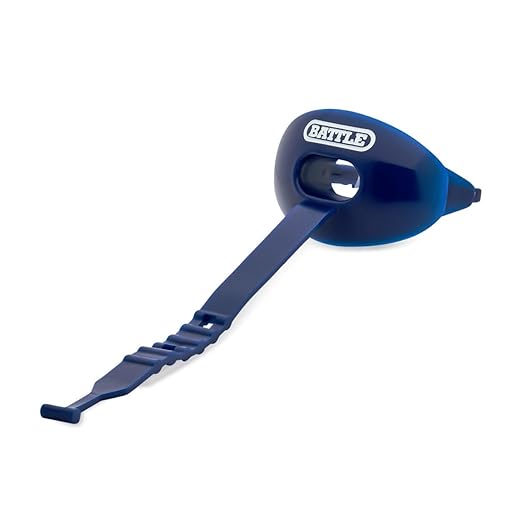 Battle Oxygen Lip Protector Mouth Guard with Connected Strap, Football and Sports Gear, Maximum Oxygen Supply, Mouthpiece Fits With or Without Braces - One Size, Navy