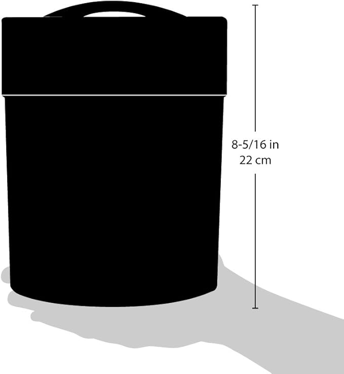 Pawvac 2.5 Pound Vacuum Sealed Pet Food Storage Container; Black Cap & Clear Body/Black Paws
