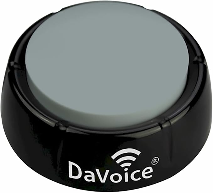 DaVoice Dog Buttons for Communication, Recordable Button for a Cat Dog Talking Button Set, Dog Communication Buttons, Dog Command Buttons Pet Buttons for Talking Speaking Push Buttons to Talk (Gray)