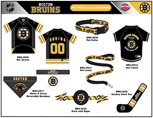 NHL Boston Bruins Jersey for Dogs & Cats, Medium. - Let Your Pet Be A Real NHL Fan!