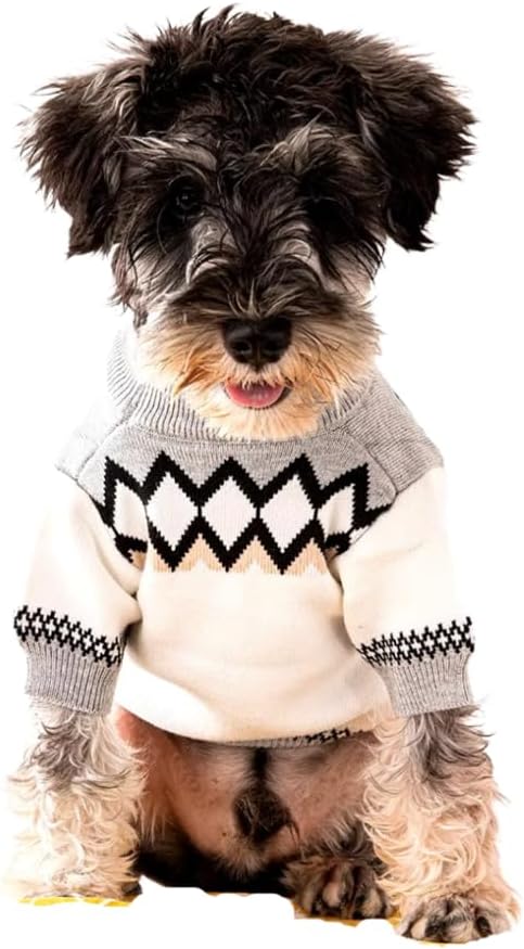 Luxury Dog Sweater – Soft Knit Designer Pet Outfit for Small Dogs & Puppies, XS–L, Stylish Warm Clothing for Yorkies, Chihuahuas, Dachshunds, Maltese, French Bulldog
