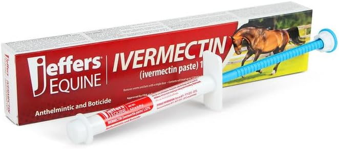 Jeffers IverPro 2 Pack Ivermectin Plus Probiotic Paste for Horses | 1.87% Ivermectin Dewormer Gel & Digestive Support Oral Gel | Broad-Spectrum Parasite Control | Safe for Foals, Mares & Stallions