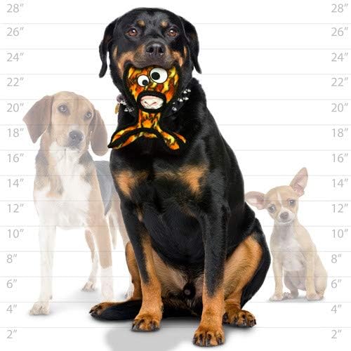 TUFFY® - World's Tuffest Soft Dog Toy - Alien - Multiple Layers. Made Durable, Strong & Tough. Interactive Play (Tug, Toss & Fetch). Machine Washable & Floats. (G3 Fire, Large 2 Pack)