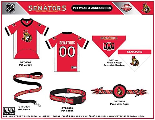 NHL Ottowa Senators Jersey for Dogs & Cats, Medium. - Let Your Pet be a Real NHL Fan!