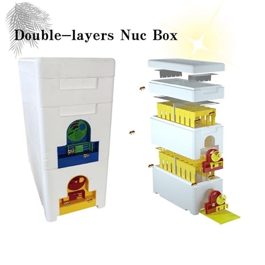 1set 4-Way Queen Bee Mating Nuc Box – 120kg/m³ High-Density EPS Insulated | Multi-Queen Rearing Complete Small Hive Kit for Beginner & Hobbyist Beekeepers