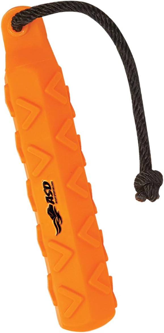 Avery ASD 2" HexaBumper Hunting Sporting Gun Dog Game Retriever Dummy | Water & Upland Mark Training Retrieval Tool | Hexagonal, Floating Design, Easy-Grip Texture, Throw Rope, Orange (02703)