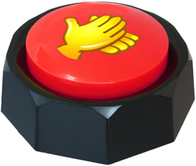 Applause Button - Button Applauds When Pressed - Add Extra Fun to Your Life-Easy Buttons-Sound Buzzer with Applause Noise Maker Buzzer