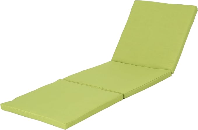 Christopher Knight Home Jamaica Outdoor Water Resistant Chaise Lounge Cushions, 2-Pcs Set, Green