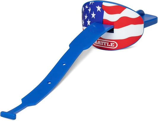 Battle Sports Speed Football Mouthguard with Strap - Oxygen Football Mouthguard Superior Airflow & Better Performance, Maximum Breathability - USA Flag/Red, White, Blue