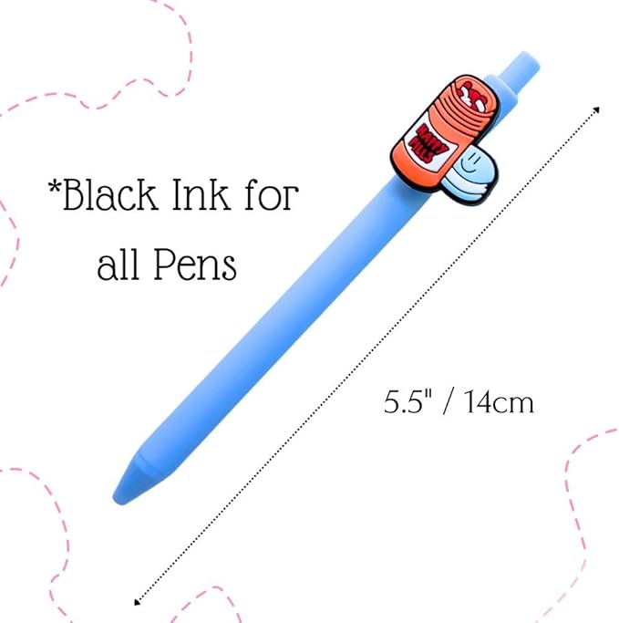 10PC Pharmacy Pens Cute Funny Pill Capsule Syringe Write Pharm Tech Technician Pen School College Office Supplies Accessories Bulk Appreciation Day Gift Set For Coworkers Women Pharmacist Workers