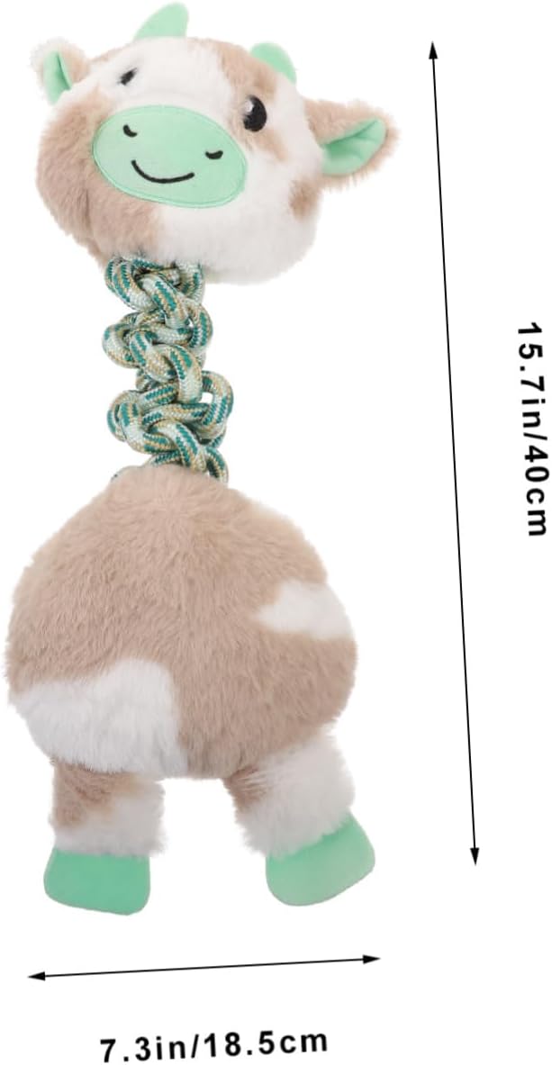 Interesting Cotton Knot Dog Chew Toy Bite-Resistant Puppy Accessory for Teething Safe and Molar Toy Engaging Cow Shape for Independent Play and Relief