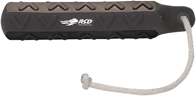 Avery ASD 2" HexaBumper Hunting Sporting Gun Dog Game Retriever Dummy | Water & Upland Mark Training Retrieval Tool | Hexagonal, Floating Design, Easy-Grip Texture, Throw Rope, Black (02702)