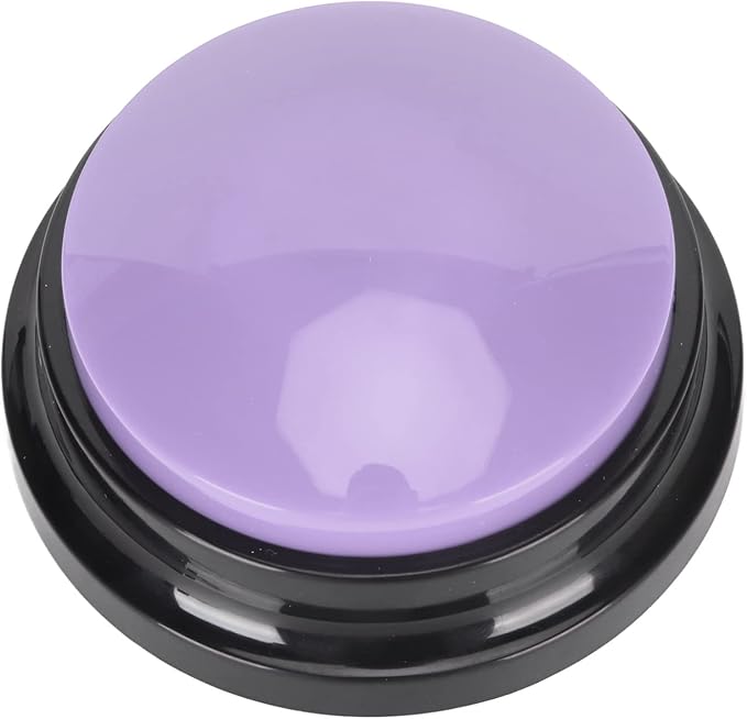 Dog Buttons for Communication,Voice Recording Button,Dog Communication Buttons Educational Recordable Dog Talking Button for Cat,Puppy,Pet Trainin 30 Second Voice Recording (Purple)