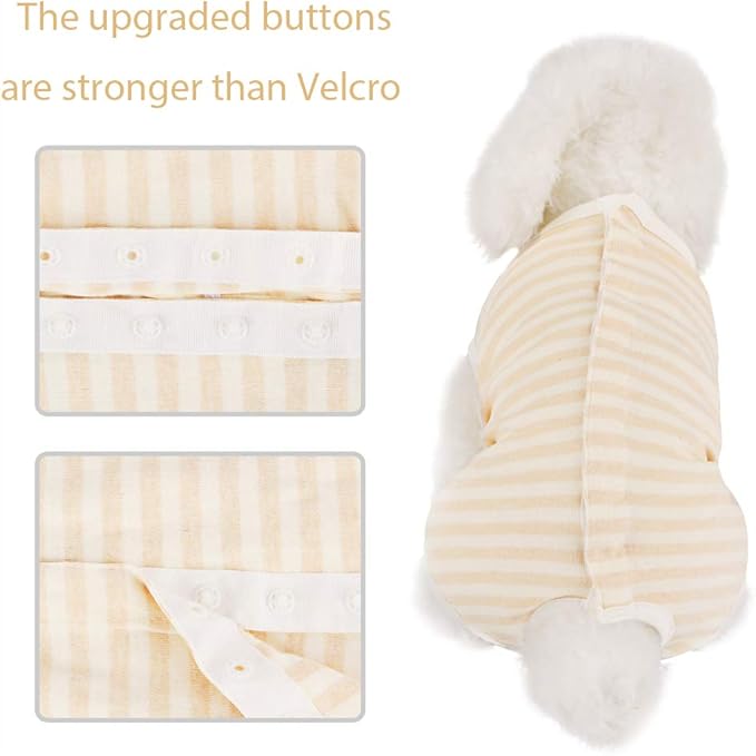 Dog Diapers Period Suit for Female Dog Sanitary Panties in Heat Male Doggy Diapers Cover Dog Onesie to Keep Diaper On Fit for Small Medium Dogs Yellow Stripe/X-Large